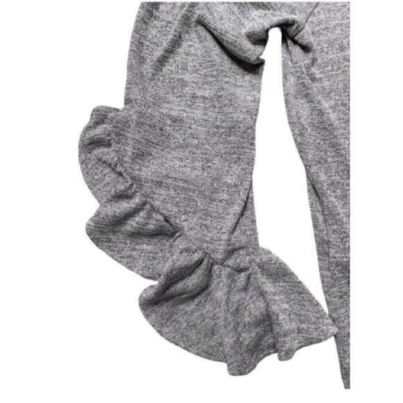 Banana Republic 3/4 Flutter Flared Sleeve Light Heather Gray Top Women’s S - Picture 4 of 8